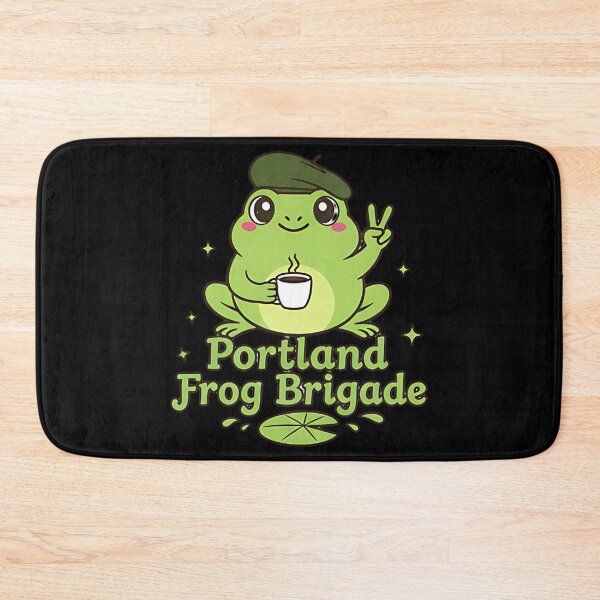 Item preview, Portland Frog Brigade funny frog design retro vintage humor animal art designed and sold by ArtDesignTp.
