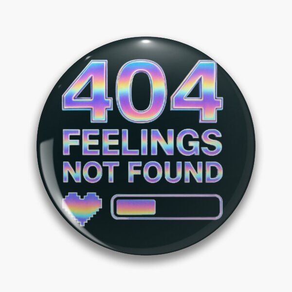 Item preview, 404 Feelings Not Found | Vaporwave Y2K Chrome Glitch Design designed and sold by Syrupulse.