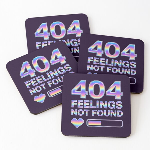 Item preview, 404 Feelings Not Found | Vaporwave Y2K Chrome Glitch Design designed and sold by Syrupulse.