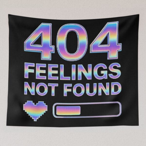 Item preview, 404 Feelings Not Found | Vaporwave Y2K Chrome Glitch Design designed and sold by Syrupulse.