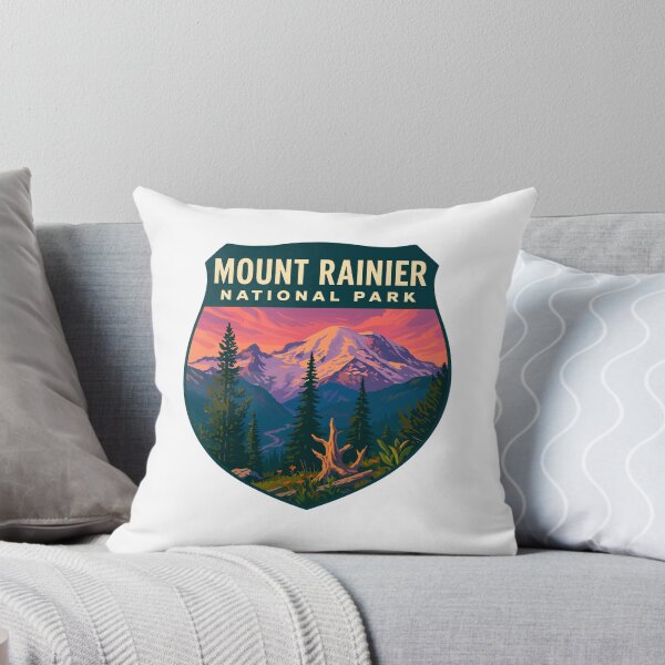 Artikelvorschau, Mount Rainier Nationalpark Retro Sticker entworfen und verkauft von Ismeal Von.