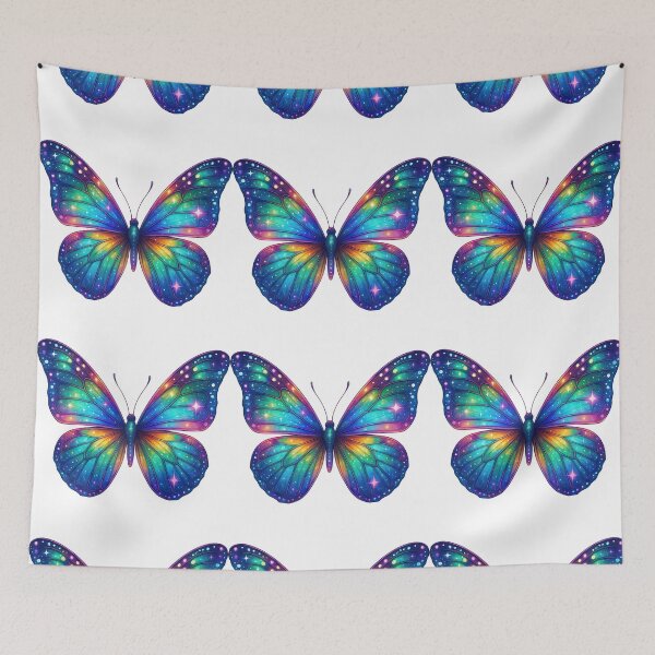Item preview, Celestial Rainbow Butterfly with Galaxy Wings designed and sold by ArtfulWeave.