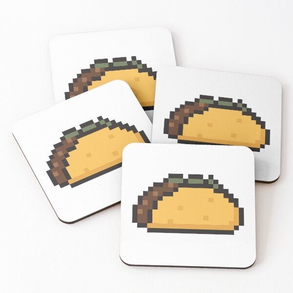 Artikelvorschau, Pixel Taco – Süßes Retro 8-Bit Food Design entworfen und verkauft von AddictiveDesign.
