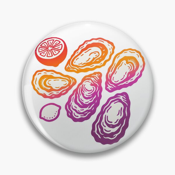 Item preview, Colorful Oyster Illustration with Citrus Accents designed and sold by ArtfulWeave.