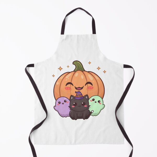 Item preview, Halloween Pumpkin Friends: Cute Ghosts And Cat Gather Around A Smiling Pumpkin For A Festive, Cozy Celebration designed and sold by KanDa-Shop.
