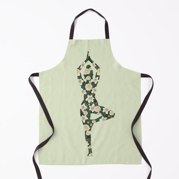 Item preview, White Rose Tree Pose Yoga Art | Vrksasana Balance Design designed and sold by Zen Mosaic.