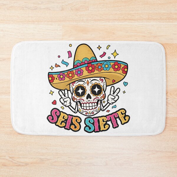 Item preview, Seis Siete calavera mexicana día de los muertos fiesta humor calavera arte colorido designed and sold by ArtDesignTp.