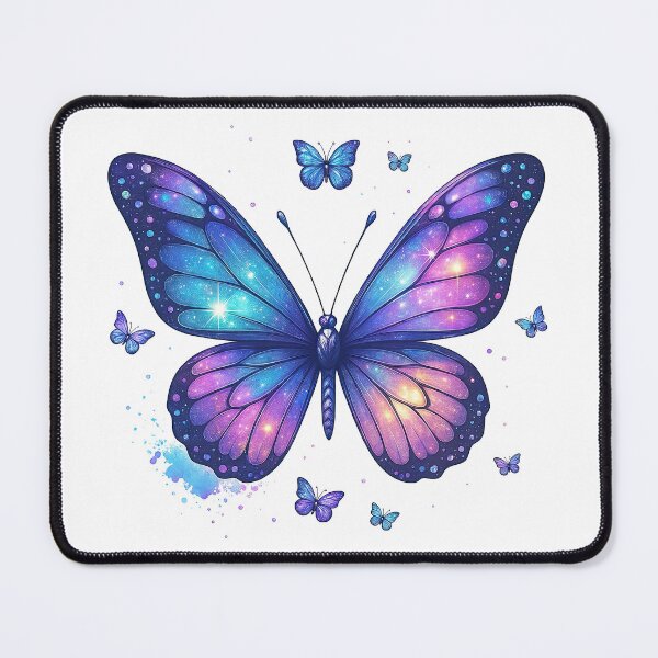 Item preview, Galaxy Butterfly with Pastel Stars and Mini Butterflies designed and sold by ArtfulWeave.