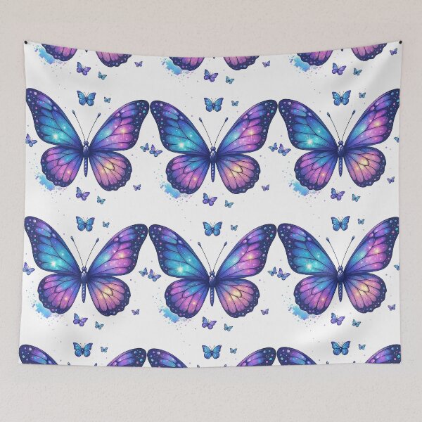 Item preview, Galaxy Butterfly with Pastel Stars and Mini Butterflies designed and sold by ArtfulWeave.