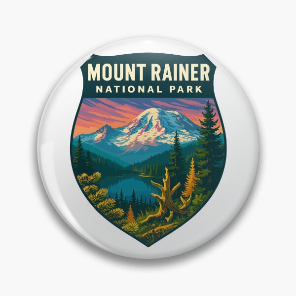 Item preview, Mount Rainier National Park Retro Sticker designed and sold by Ismeal Von.