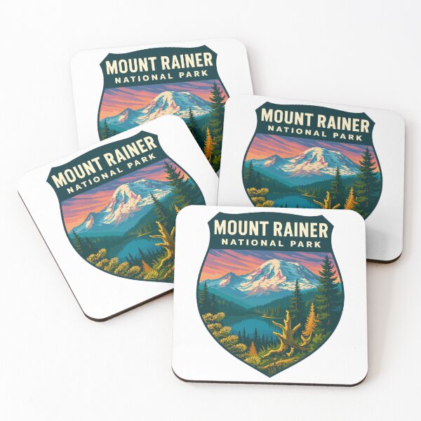 Item preview, Mount Rainier National Park Retro Sticker designed and sold by Ismeal Von.