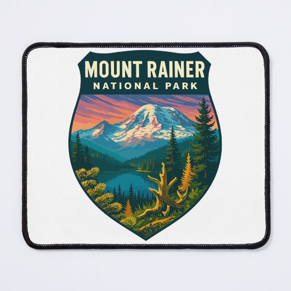 Item preview, Mount Rainier National Park Retro Sticker designed and sold by Ismeal Von.