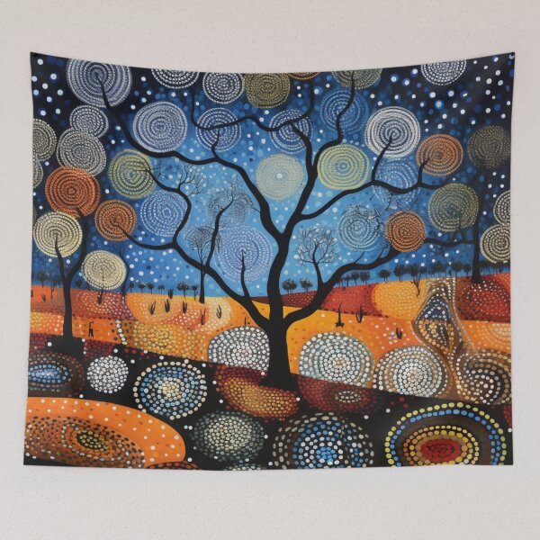 Item preview, Aboriginal Inspired Dot Art - Native Litchfield Tree designed and sold by GrinGalore.