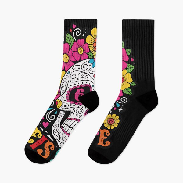 Item preview, Seis Siete colorful sugar skull day of the dead mexican art dia de los muertos fiesta designed and sold by ArtDesignTp.