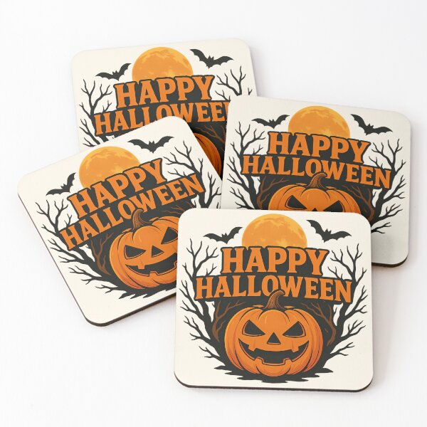 Item preview, Happy Halloween Jack-O'-Lantern Full Moon Graphic Art, Spooky Tree Bat Fall Season T-Shirt Design, Simple Holiday Decor Print designed and sold by Graphisphere.