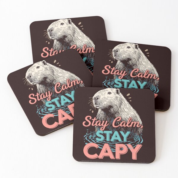 Item preview, Stay Calm Stay Capy - Capybara Theme designed and sold by heerak009.