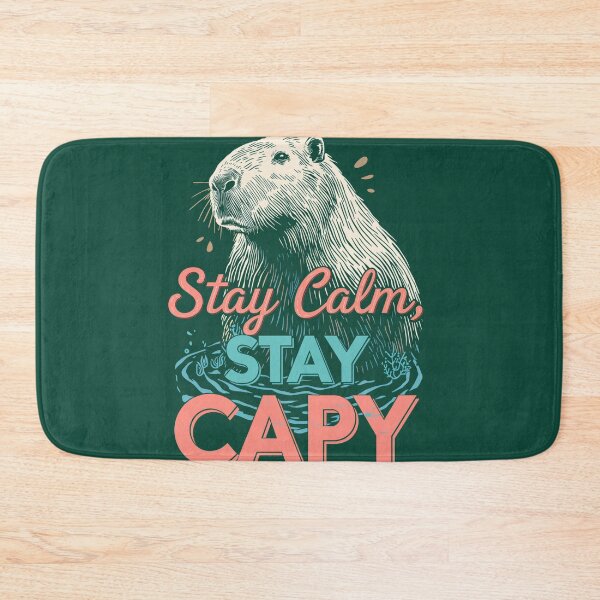 Item preview, Stay Calm Stay Capy - Capybara Theme designed and sold by heerak009.