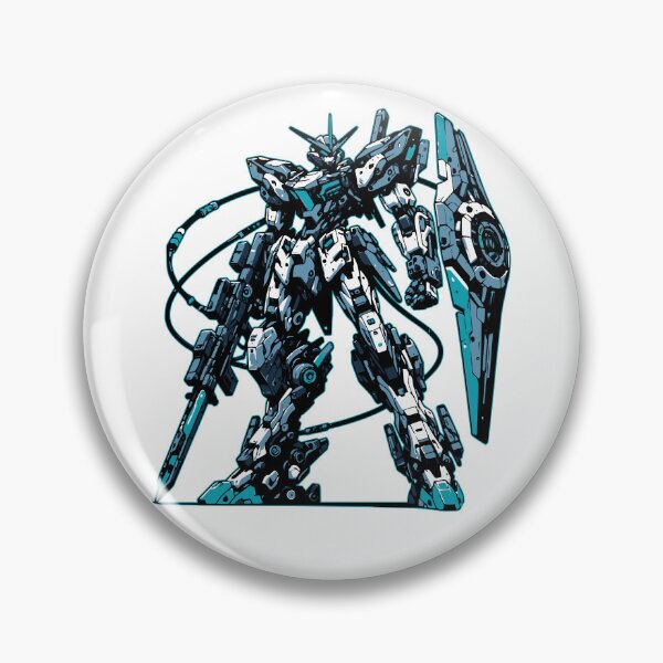 Item preview, Blue and White Mecha Robot | Futuristic Anime Mech Warrior | Cyberpunk Sci-Fi Robot Illustration designed and sold by Graphic Botique.