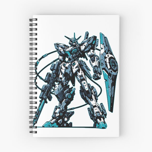 Item preview, Blue and White Mecha Robot | Futuristic Anime Mech Warrior | Cyberpunk Sci-Fi Robot Illustration designed and sold by Graphic Botique.