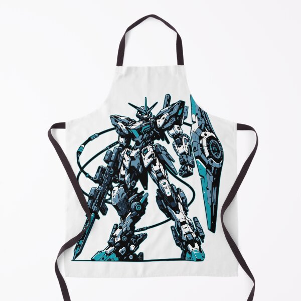 Item preview, Blue and White Mecha Robot | Futuristic Anime Mech Warrior | Cyberpunk Sci-Fi Robot Illustration designed and sold by Graphic Botique.
