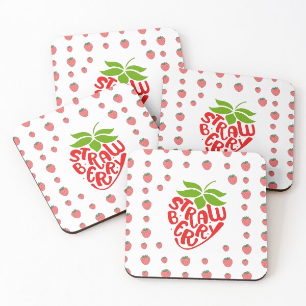 Item preview, Hand-Lettered Strawberry Word Art and Fruit Pattern Sticker designed and sold by TheRosyCanvas.