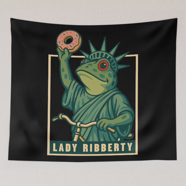 Item preview, Portland Frog Lady Ribberty says FROGS TOGETHER STRONG! designed and sold by Faissal Thomass.