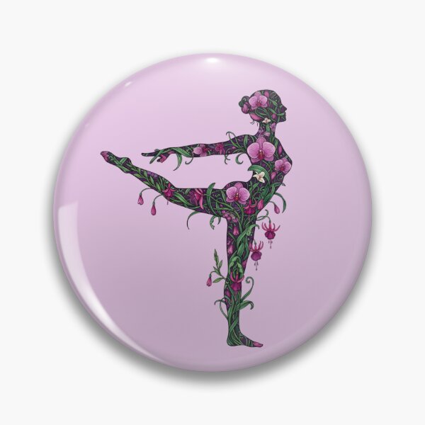 Item preview, Orchid Dancer Pose Yoga Art | Purple Natarajasana Balance Design designed and sold by Zen Mosaic.