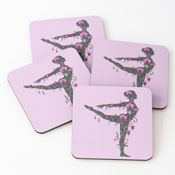 Item preview, Orchid Dancer Pose Yoga Art | Purple Natarajasana Balance Design designed and sold by Zen Mosaic.