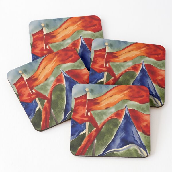 Item preview, Red and blue flags designed and sold by RAISC.