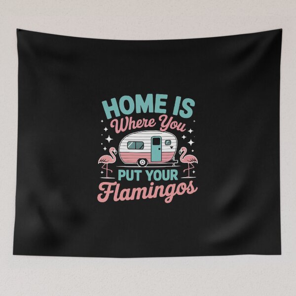 Item preview, Home is Where You Put Flamingos designed and sold by jkrphoto.