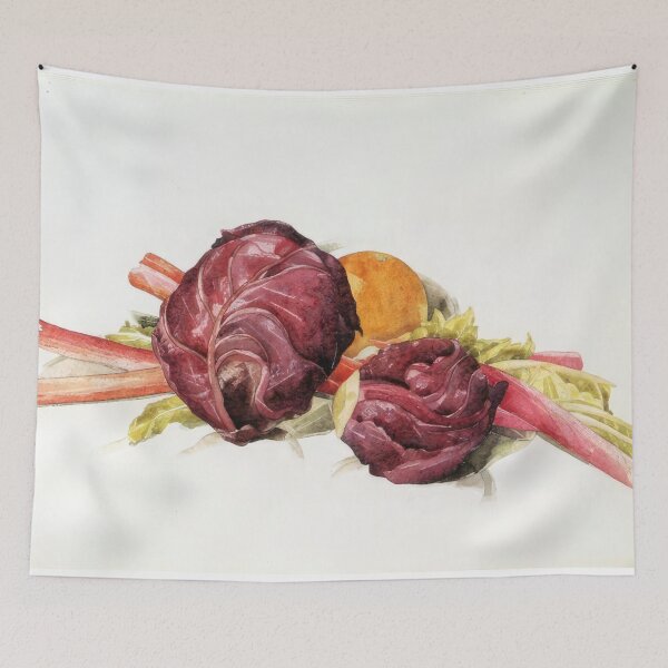 Item preview, Red Cabbages, Rhubarb and Orange - 1929 - Charles Demuth designed and sold by Cordakidikarts.