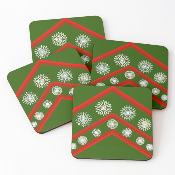 Item preview, Chevrons and Snowflakes on Green  designed and sold by JaygiesDesign.