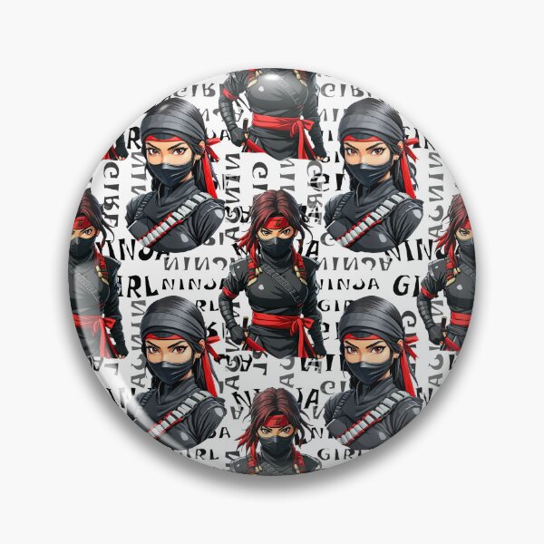 Item preview, Ninja Girls Anime With Text Pattern Design - White designed and sold by PatternTitan.