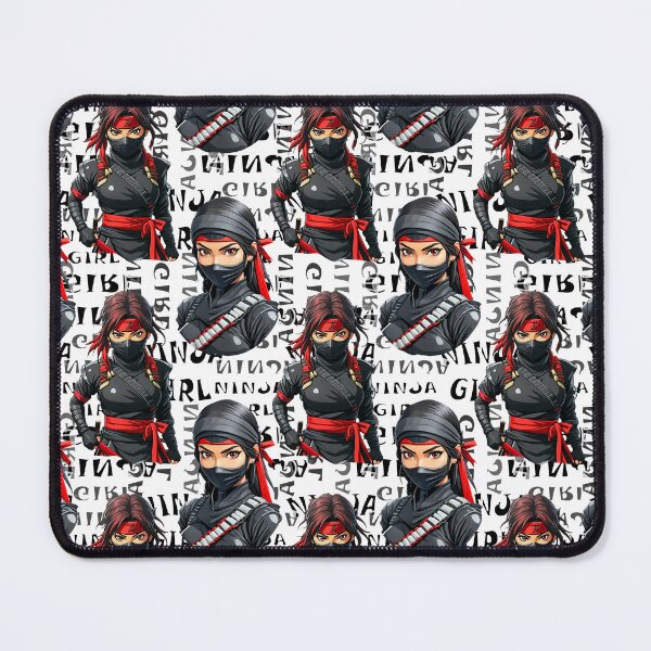 Item preview, Ninja Girls Anime With Text Pattern Design - White designed and sold by PatternTitan.
