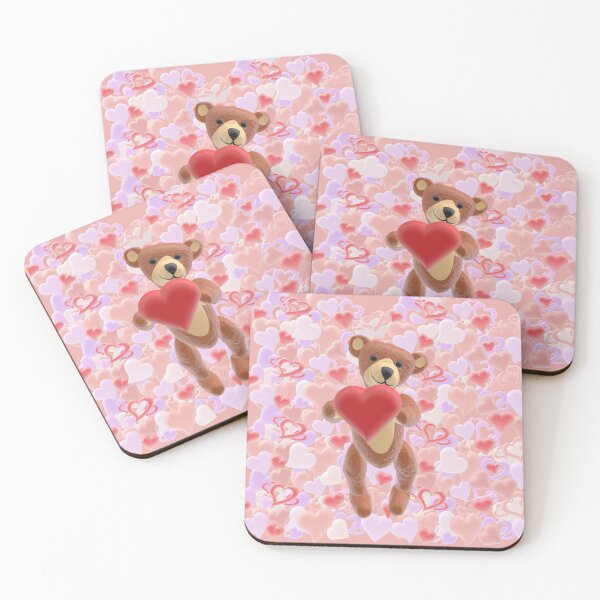 Item preview, Valentine Teddy Bear with a Sea of Hearts - 3D designed and sold by HA-Design-Kunst.