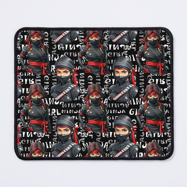 Item preview, Copy of Ninja Girls Anime With Text Pattern Design - Black designed and sold by PatternTitan.