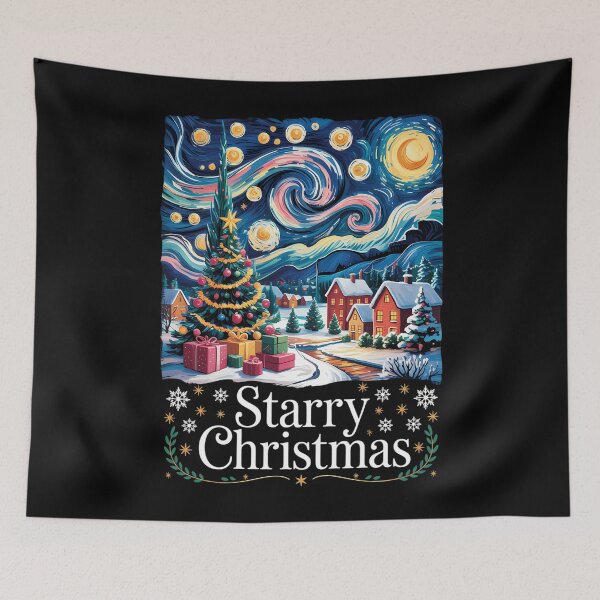 Item preview, Christmas Tree Starry Night Winter Xmas designed and sold by LunaCrazeArt.