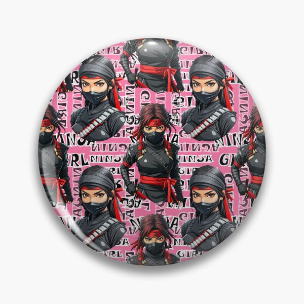 Item preview, Ninja Girls Anime With Text Pattern Design - Pink  designed and sold by PatternTitan.