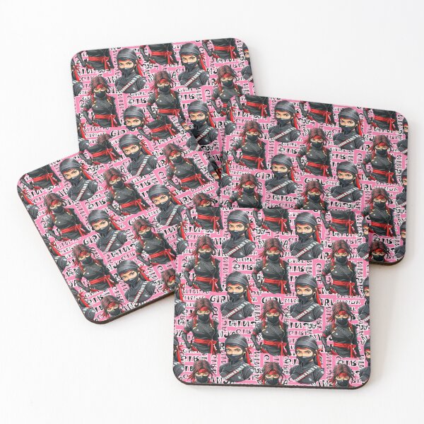 Item preview, Ninja Girls Anime With Text Pattern Design - Pink  designed and sold by PatternTitan.