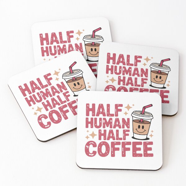 Item preview, Half Human Half Coffee – Cute Iced Brew Humor designed and sold by QuietBloom80.