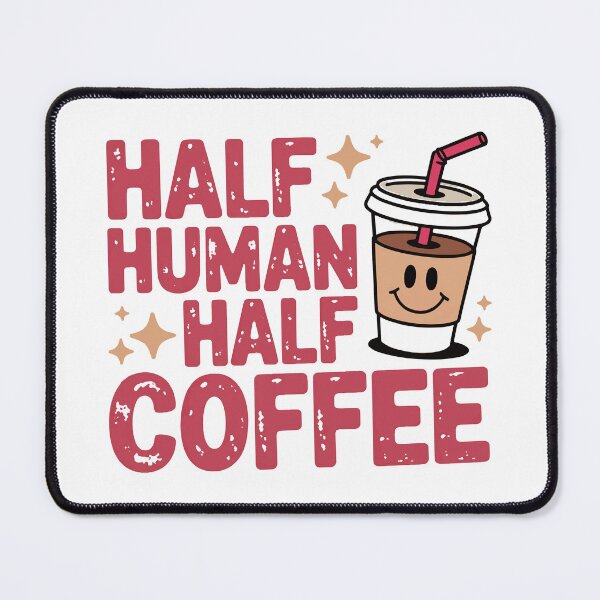 Item preview, Half Human Half Coffee – Cute Iced Brew Humor designed and sold by QuietBloom80.