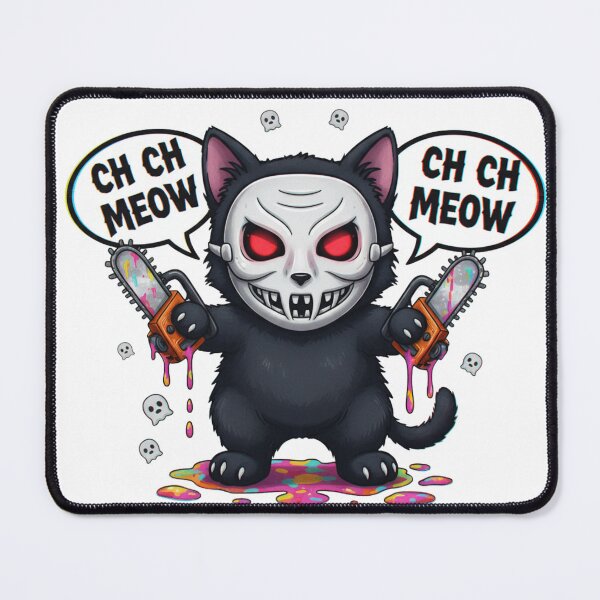 Item preview, Ch Ch Ch Meow Slasher - Halloween Horror T-Shirt Stickers designed and sold by GeniePixel.