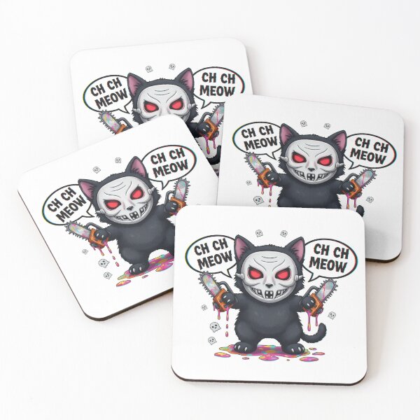 Item preview, Ch Ch Ch Meow Slasher - Halloween Horror T-Shirt Stickers designed and sold by GeniePixel.