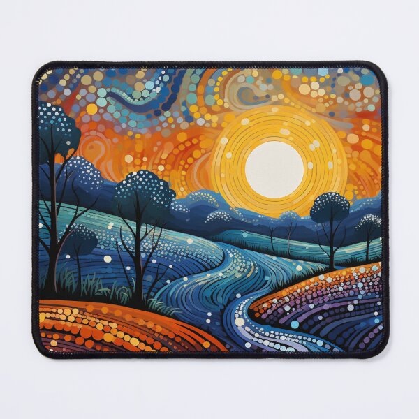 Item preview, Aboriginal Inspired Dot Art - Native Sunrise Land designed and sold by GrinGalore.