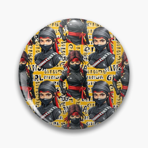 Item preview, Ninja Girls Anime With Text Pattern Design - Yellow  designed and sold by PatternTitan.
