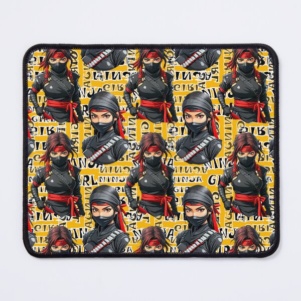 Item preview, Ninja Girls Anime With Text Pattern Design - Yellow designed and sold by PatternTitan.