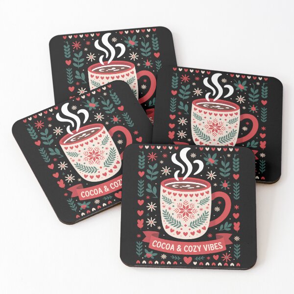 Aperçu de l'œuvre Cocoa Vibes Chocolat chaud d'automne Noël créée et vendue par LunaCrazeArt.