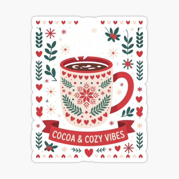 Item preview, Cocoa Vibes Fall Hot Chocolate Christmas Xmas designed and sold by LunaCrazeArt.