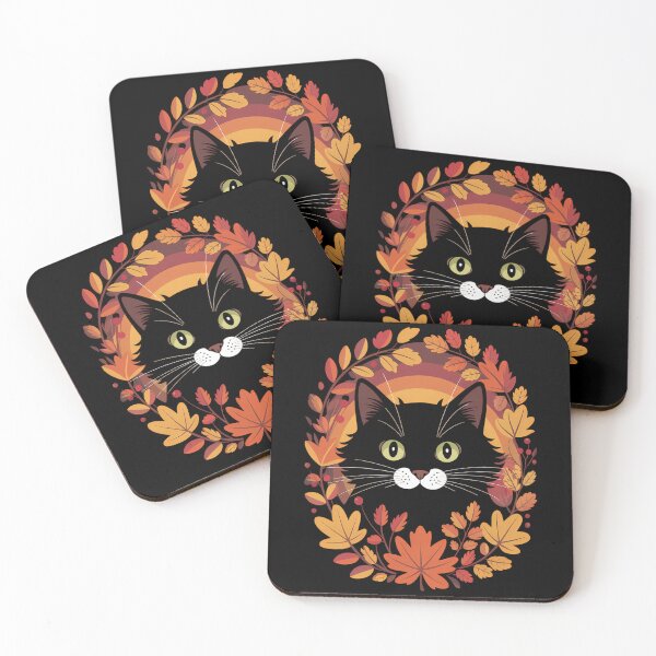 Item preview, Cute Cat Fall and Winter designed and sold by LunaCrazeArt.