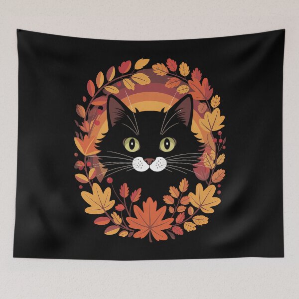 Item preview, Cute Cat Fall and Winter designed and sold by LunaCrazeArt.
